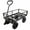 Black-A, variant on Aukfa Utility Garden Cart, Heavy Duty Metal Wagon Cart with Rotating Handle, Removable Sides/10" Wheels for Outdoor Hauling/Gardening, Black