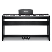 Donner DDP-50 LITE 88-Key Weighted Digital Piano for Beginners, Full Size Electric Piano with Music Stand, Power Adapter, Sustain Pedal, Built-in Lessons, 1000 Tones & Rhythms, Black