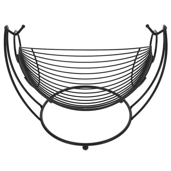 WASHWEPE 1Pack Metal Fruit Basket Hollow-Out Design for Kitchen Storage Container .2X8.3X7.9in