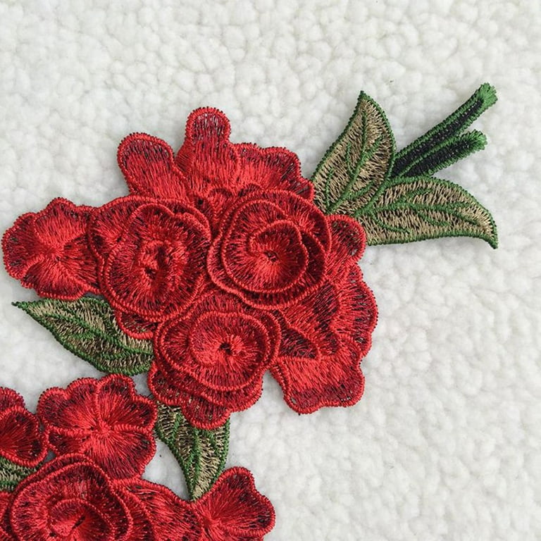 3d Iron Patch Laminated Large Flower Embroidery Applique Sew On