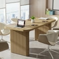 thumbnail image 2 of Tribesigns 5FT Modern Conference Meeting Table with Engineered Wood Board and Column Legs, 2 of 6