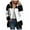 White, variant on Towmus Sherpa Jackets for Women Fuzzy Fleece Teddy Coat Color Block Faux Shearling Cardigan Warm Hooded Zip Up Outwear