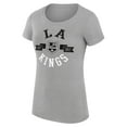 thumbnail image 2 of Women's G-III 4Her by Carl Banks Heather Gray Los Angeles Kings Super-Slim Fit Lightweight City Graphic Sport Crewneck, 2 of 3