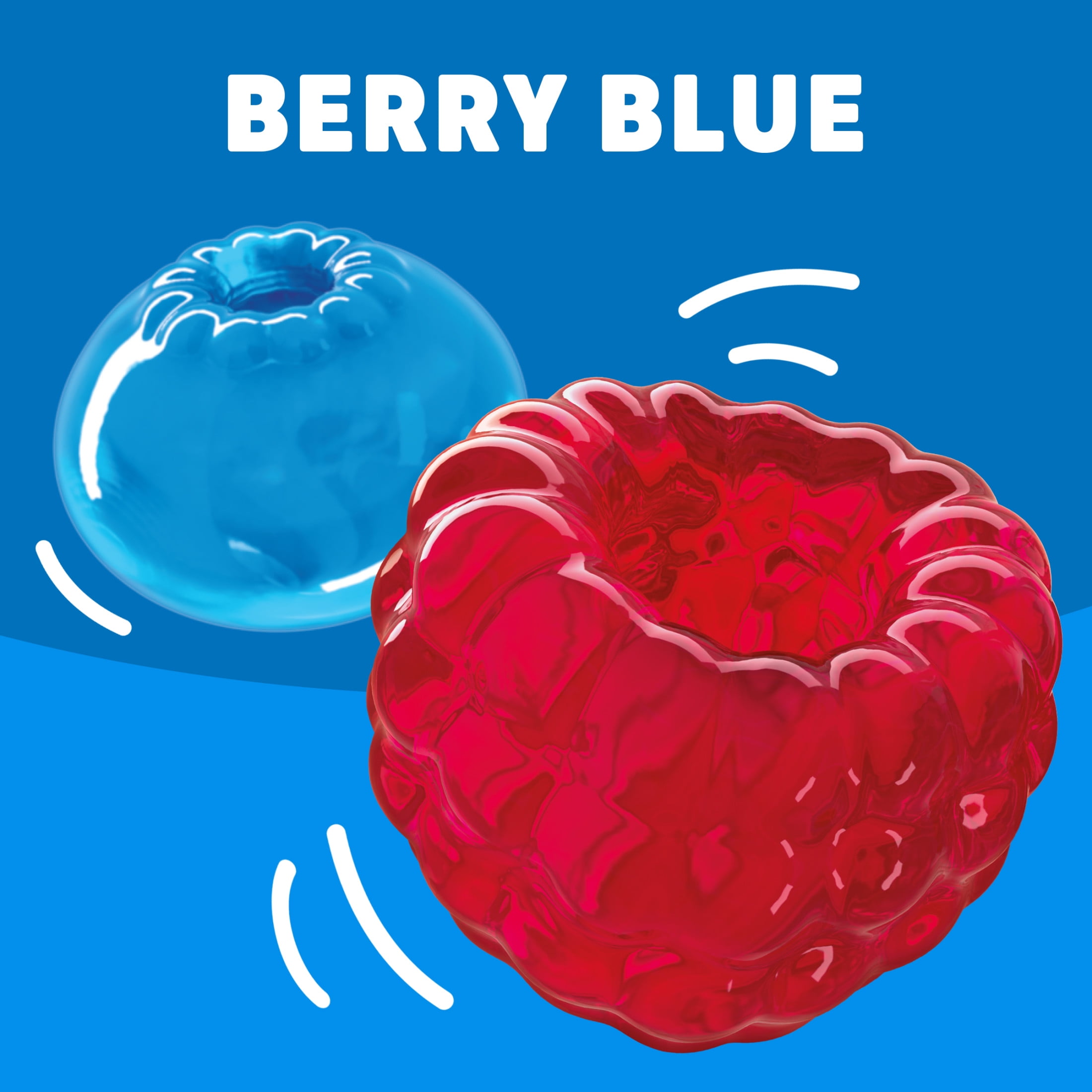 Jell-O Berry Blue Gelatin Dessert Mix, Family Size, 6 oz Box