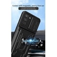 thumbnail image 3 of Case for Samsung Galaxy S21 Plus with Card Holder, Heavy Duty Protection Phone Case with Magnetic Ring Kickstand Slide Camera Cover for Samsung Galaxy S21 Plus LJK White, 3 of 7