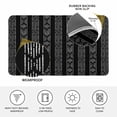 thumbnail image 4 of Black Striped Doormat Outdoor Entrance 16"x24", Modern Abstract Art Geometric Stripes Absorb Moisture Dirt Door Mats, Non-Slip Rubber Backing Floor Mats Indoor, Low-Profile Front Door Rugs, 4 of 9