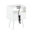 thumbnail image 6 of Accreate 15.75" Multifunctional Nightstand Rattan End Table Storage Cabinet With Drawer Shelf USB Charging Ports Power Outlet For Living Room Bedroom, 6 of 9