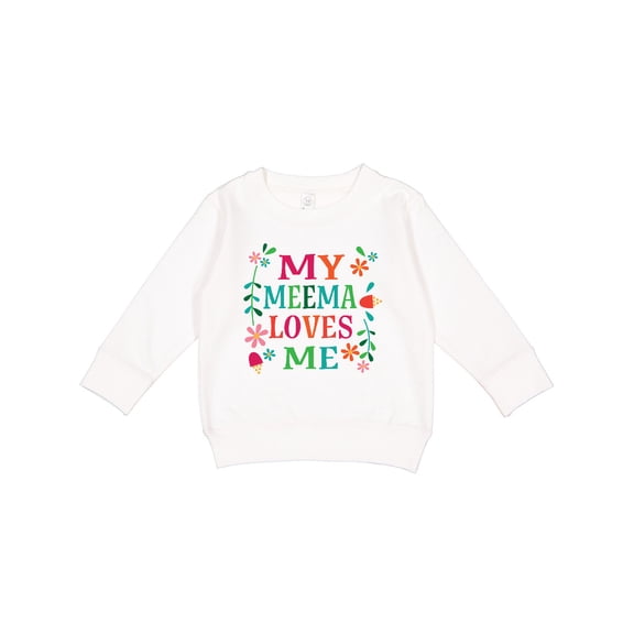Inktastic My Meema Loves Me Girls Toddler Sweatshirt