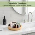 thumbnail image 6 of Rotating Bathroom Organizer with 4 Compartments - Bamboo Base White Finish, 6 of 7