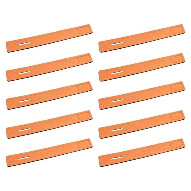 10x soportes para cañas de pescar, lazos para cañas de pescar, correas para cañas de pescar para cañas de fundición, caña de pescar de fundición de Naranja