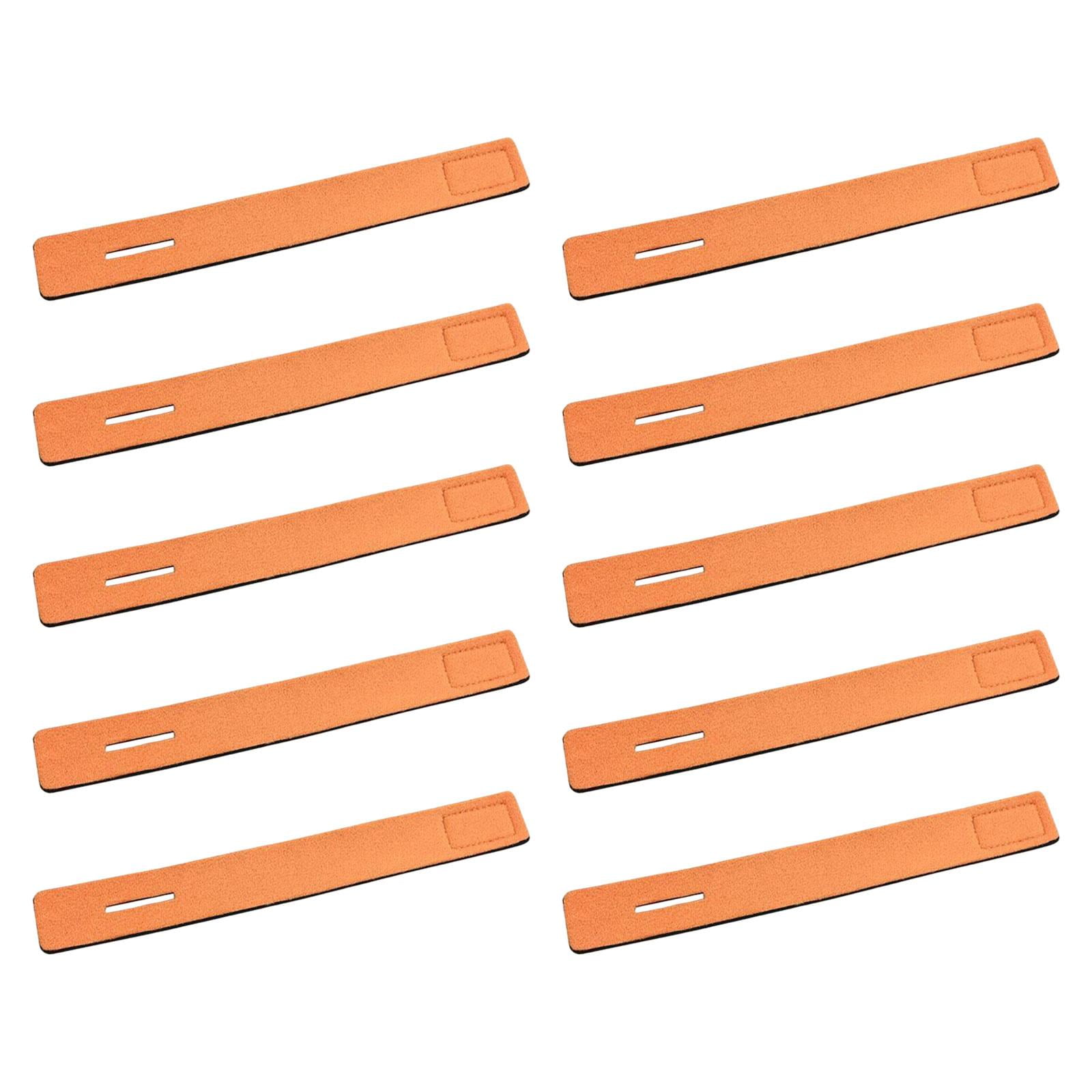 Yunhgft 10 X Fishing Rod Holders Fishing Rod Ties Fishing Rod Straps for Casting Rods Orange