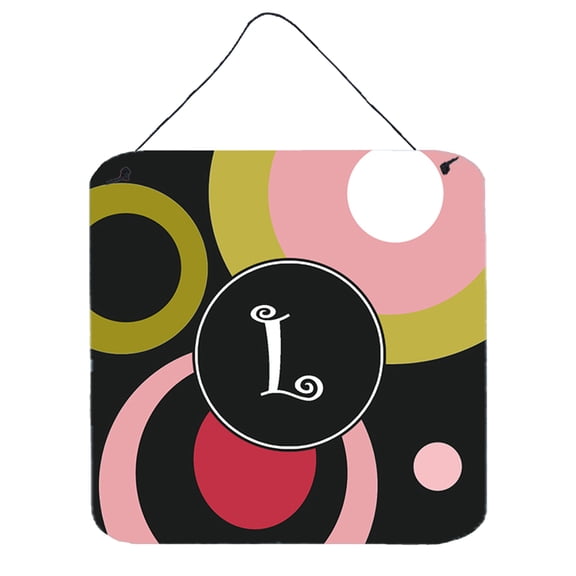 Carolines Treasures AM1001-LDS66 Monogram - Retro in Black Wall or Door Hanging Prints 6HX6W multicolor