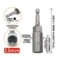 thumbnail image 1 of Boovnll Tool Kit, Drill Sleeve Wind Batch Sleeve Deepened Inner Hexagonal Screwdriver Batch Nut Wrench, Tool Set, Home Essentials, Household Essentials, 1 of 2