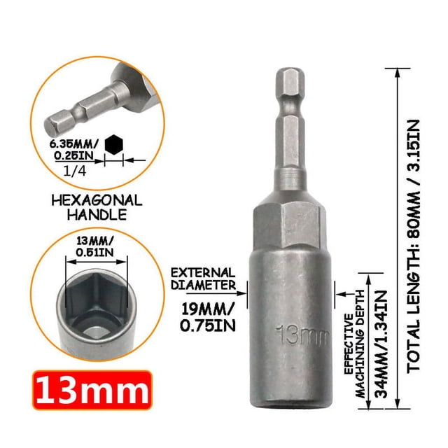 Boovnll Tool Kit, Drill Sleeve Wind Batch Sleeve Deepened Inner Hexagonal Screwdriver Batch Nut Wrench, Tool Set, Home Essentials, Household Essentials