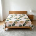 thumbnail image 7 of FEOLGEHLY Small/Twin/Full/Queen/King Sheets 63x91in Microfiber Flat Bed Sheets Only Floral Print Washable Bed Sofa Cover Wrinkle Free Deep Pocket Sheets All Inclusive Breathable Cooling Bed Sheets(M), 7 of 7