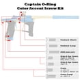 thumbnail image 3 of Captain O-Ring Color Accent Screw Kit for Eclipse Ego8, Ego9, Ego10, Ego11, Etek3, Etek4, ETHA, GEO1, GEO2, GEO3, LV1, CS1, 3 of 3