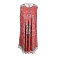 thumbnail image 3 of Liacowi Women Plus Size Tank Dress Sleeveless Boho Print Mini Dress Summer Loose Short Dress Streetwear S-3XL, 3 of 5