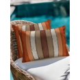 thumbnail image 4 of Outdoor Throw Pillow Set of 2, Burnt Orange Brown Waterproof Pillow with Insert Included, Farmhouse Vintage Wooden Decorative Accent Cushion Lumbar Pillows for Patio Porch, 12 x 20 In, 4 of 8