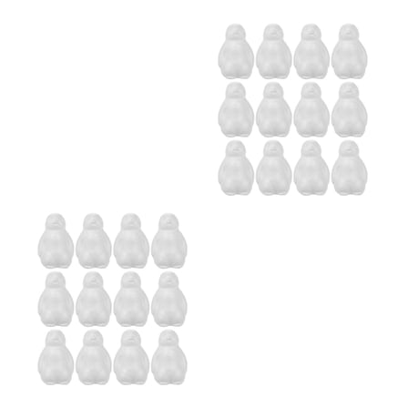 2 Count Mini Figurines Penguin Figures Little Foam Ball White