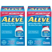 2 Pack Of Aleve Soft Grip Arthritis Cap Pain Reliever/Fever Reducer Naproxen Sodium Caplets, 220 mg, 50 Ct