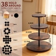 thumbnail image 3 of MOJINO Cupcake Stand for 38 Cupcakes, 4 Tier Wood Cupcake Tower with 360° Rotating Base, Large Dessert Table Display Set for Wedding, Birthday, Baby Shower, Party, 3 of 8