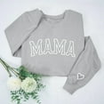 thumbnail image 2 of Penkiiy Mama Sweatshirts for Women Oversized Crewneck Sweatshirt Loose Fit Long Sleeve Pullover for Mother's Day XS Gray, 2 of 9