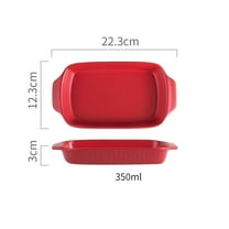 MUSEYA Baking Tray Red Baking Dish For Cake And Bread Easy To Clean For Home Kitchen And Professional Use