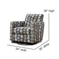 thumbnail image 4 of Southern Home Furnishings Magnitude Steel Fabric Swivel Glider Chair in Multi, 4 of 5