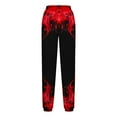 thumbnail image 4 of BiZtdJrK Novelty Printed Sweatpants for Women Drawstring Baggy Sport Athletic Joggers Comfy Elastic Waist Casual Trousers with Pockets Black XL, 4 of 5