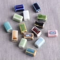 thumbnail image 2 of U8MO 10pcs Rectangle Cuboid Shape 12x8mm Flambed Glazed Enamal Ceramic Porcelain Bead-13#, 2 of 6