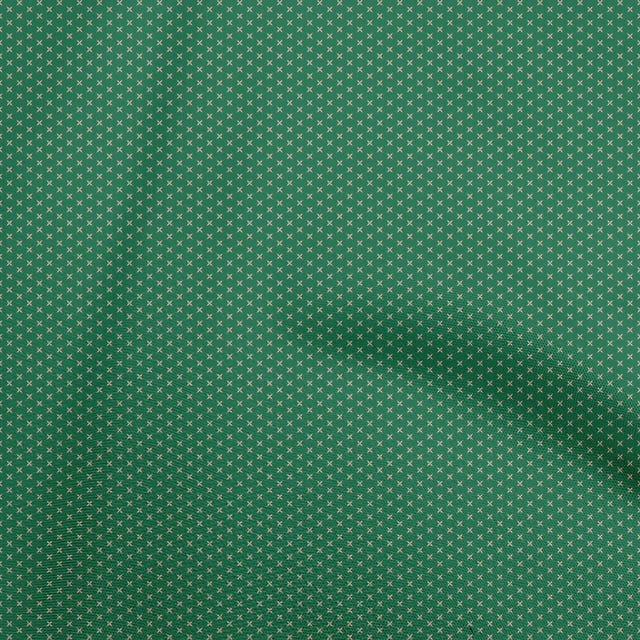 oneOone Rayon Green Fabric Geometric Sewing Craft Projects Fabric Prints By Yard 56 Inch Wide
