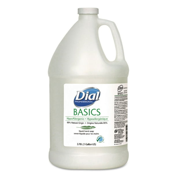 Dial Hypoallergenic Liquid Soap, Rosemary & Mint, 1 gal Bottle, 4/Carton