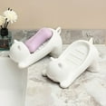 thumbnail image 4 of 1/2/3 Cat-Shaped Plastic Soap Dish with Drainage Holes - Cute Cartoon Cat Bathroom Decor, Durable Non-Slip Soap Holder for Sink/Bathtub, Ideal Gift for Cat Lovers, Suitable for Bathroom Sinks, 4 of 8