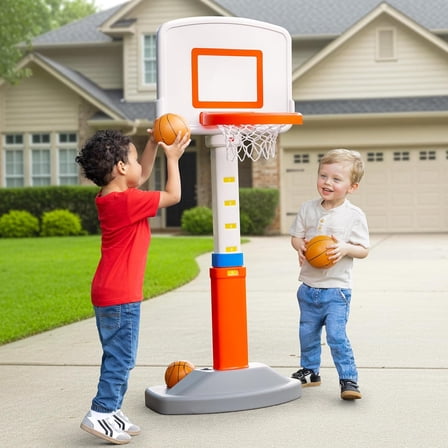 ™   Grow-to-Pro Basketball Hoop for Toddlers & Kids - Adjustable Height Indoor/Outdoor Play Set with Ball, 18 Months - 5 Year