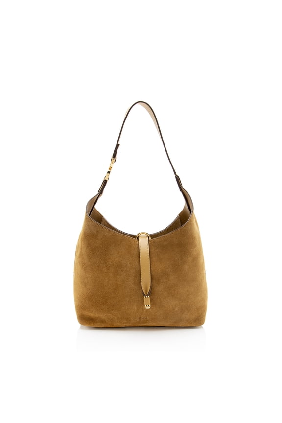 Pre-Owned Chloe Suede Marcie Small Hobo