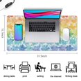thumbnail image 5 of Long Mouse Pads for Desk,Pioneer Flower Floral Print Pattern Desk Mats on Top Of Desks, Desk Mouse Pad Extra Large with 3mm Non-Slip Base and Stitched Edge for Gaming,Office,Work,Home 31.5"x15.7", 5 of 6
