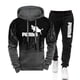 thumbnail image 2 of Sudadera con capucha y pantalones deportivos negros para hombre, conjunto deportivo informal diario de alta calidad para hombre, conjuntos de otoño 2023, oferta nueva, 2 of 4
