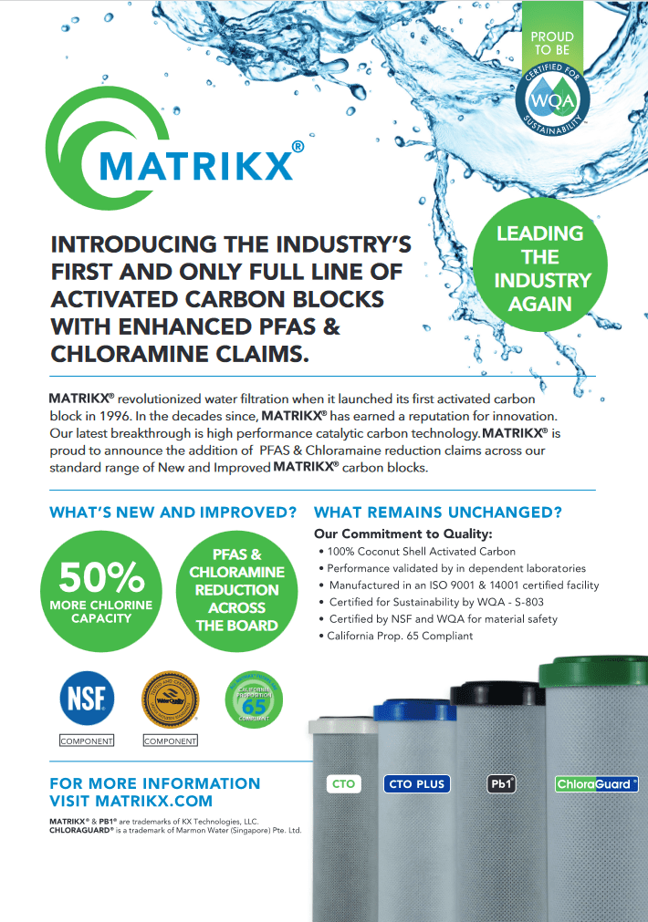 MatriKX (32-425-125-975) 10"X4.5" Big Blue CTO Carbon Block 5 Micron Filter
