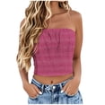 thumbnail image 1 of Tube Top for Women, Sleeveless Strapless Solid Color Summer Top, Polyester Casual Fit, Regular Length, Hand Wash Cold, 1 of 5