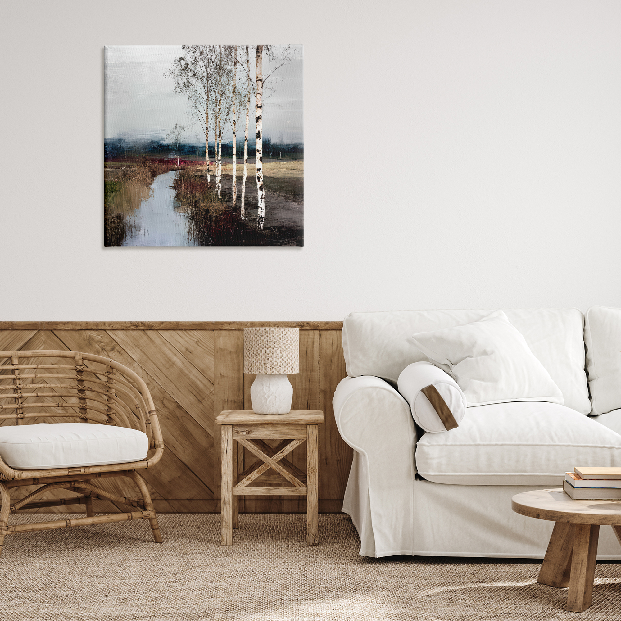 Stupell Industries Birch Creek River Canvas Wall Art, design by Kim Curinga
