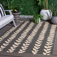 thumbnail image 2 of SAFAVIEH Courtyard Milford Leaves Indoor/Outdoor Area Rug, Anthracite/Beige, 8' x 11', 2 of 12