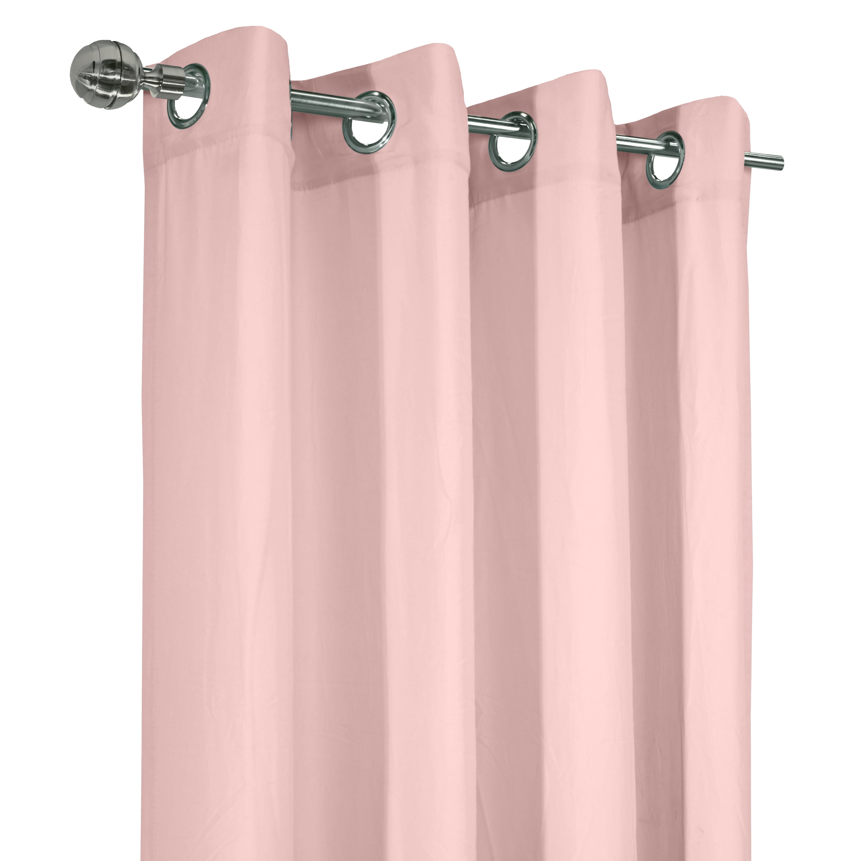Hannah Crinkle Textured Microfiber Curtain Panel 52" x 63" in Rose