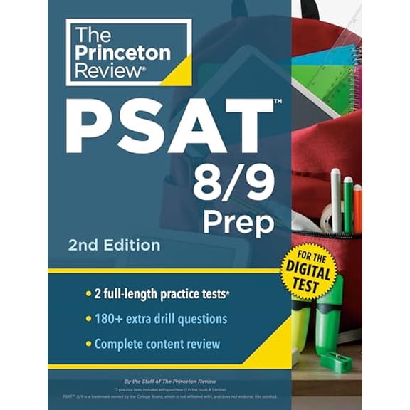 Pre-Owned Princeton Review PSAT 8/9 Prep, 2nd Edition: 2 Practice Tests Content Review Strategies for the Digital PSAT 8/9 (Paperback) 0593517458 9780593517451