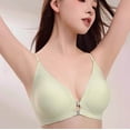 thumbnail image 5 of PMVFHDE Seamless Front Closure Back Strappy Push Up Bra For Daily Wear And Occasions Light Green - M, 5 of 6