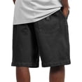 thumbnail image 2 of Zimjoy Cargo Shorts for Men Casual Cotton Twill Classic Fit 7" Inseam Cargo Shorts Elastic Waist 3 Pockets Summer Beach Black 2XL, 2 of 5