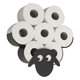 thumbnail image 1 of Portarrollos de papel higiénico de oveja, soporte de papel higiénico montado en la pared de metal negro, almacenamiento de papel higiénico, portarrollos de papel higiénico de oveja de metal, 1 of 5