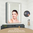 thumbnail image 3 of 20 x 26 Inch Front Lighted Vanity Mirror，Recessed or Surface Mount Frameless Medicine Cabinet with 2 Adjustable Shelves and LED Lighting, 3 of 8