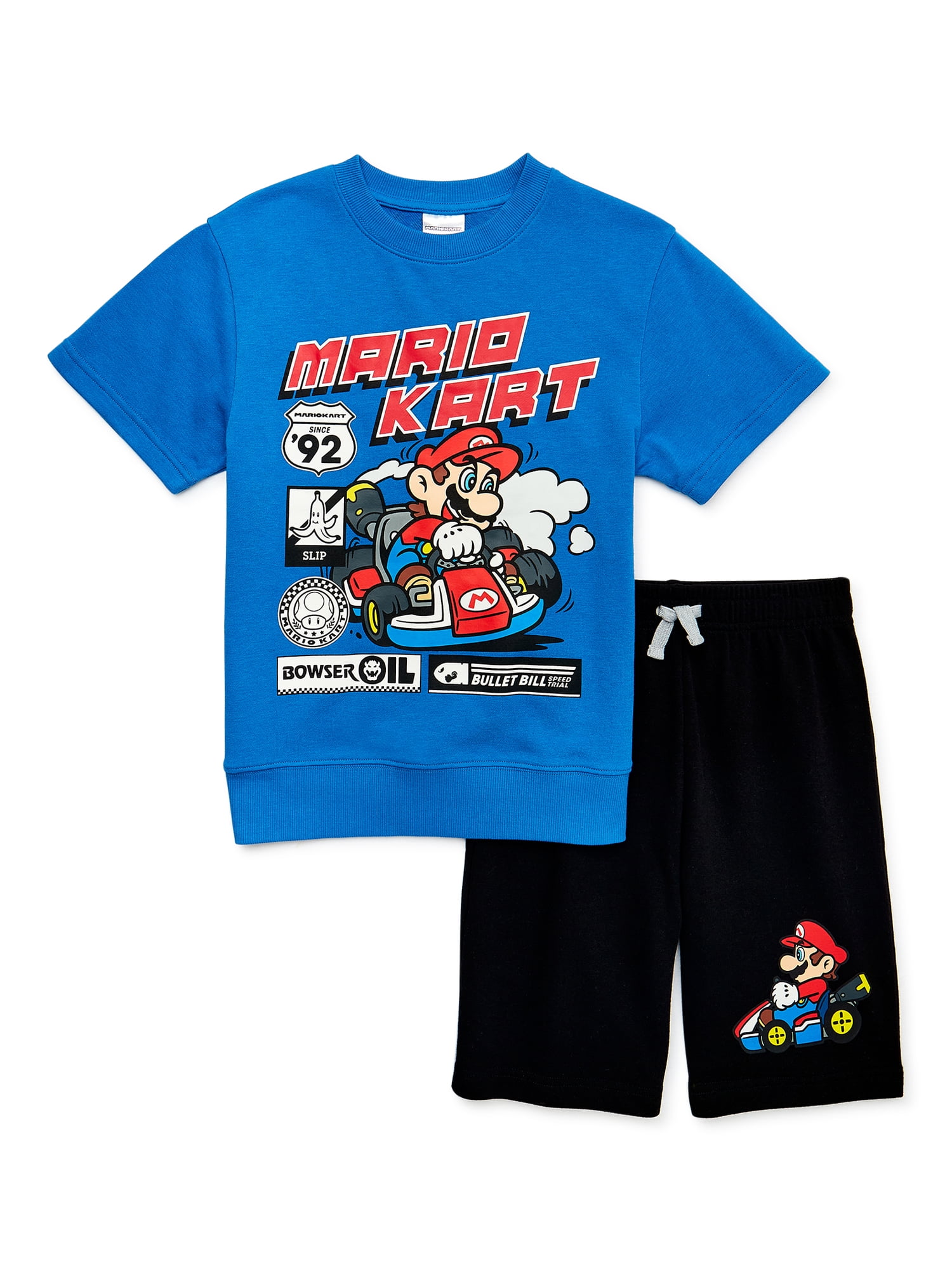 Mario Kart Boys Graphic Top and Short Set, 2-Piece, Sizes 4-10