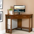 thumbnail image 5 of Leick Home Corner Computer Desk in Rustic Oak and Slate, 48-Inch, 5 of 7
