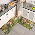 thumbnail image 4 of Rooster Theme Kitchen Rugs 2 Piece Set Farmhouse Decor Kitchen Floor Mat, Water Absorb Microfiber Kitchen Rug, Rooster Sunflower Decorations for Kitchen mats 17"x 47"+17" x 23"(Duck), 4 of 5